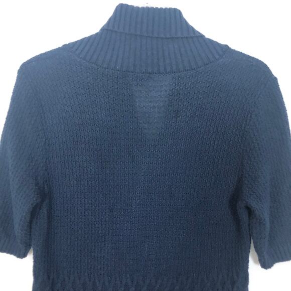 Reitmans Button Front Chunky Knit Short Sleeve Cardigan Size M - Picture 6 of 10